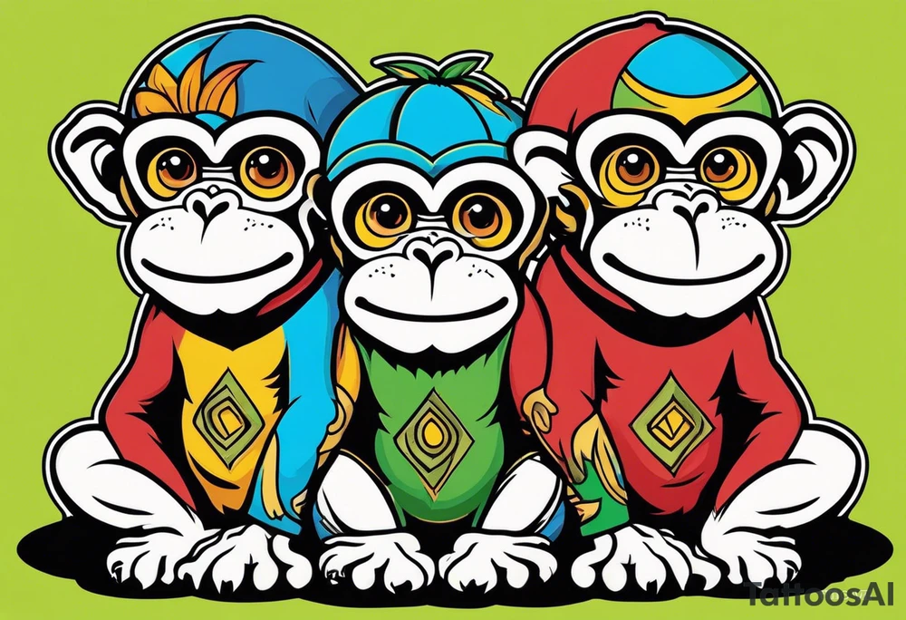 see no evil talk no evil hear no evil monkeys tattoo idea