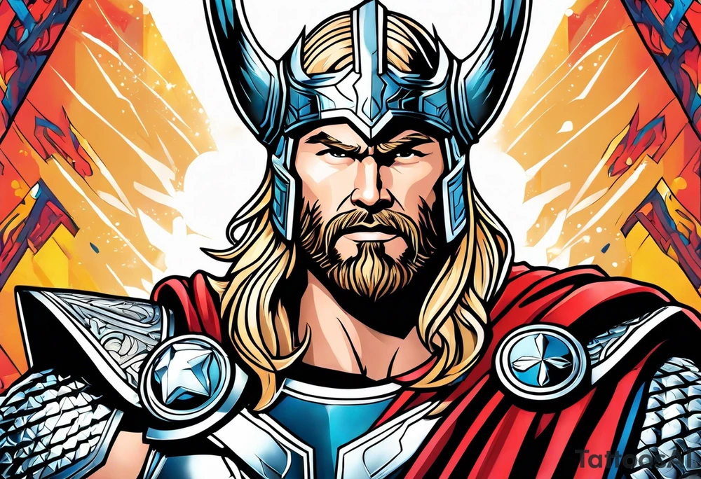 The Mighty Thor looking like the Chris Hemsworth version tattoo idea