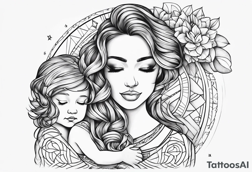 A mothers love for her kids tattoo idea
