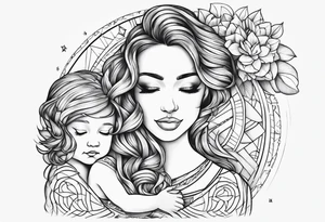 A mothers love for her kids tattoo idea