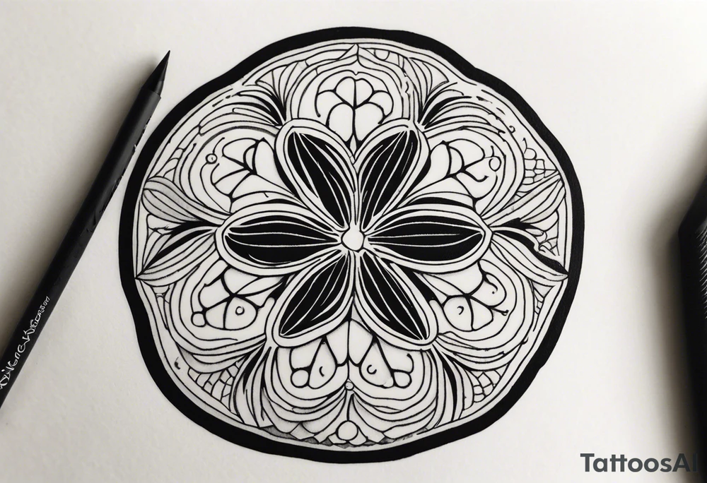 sand dollar tattoo idea