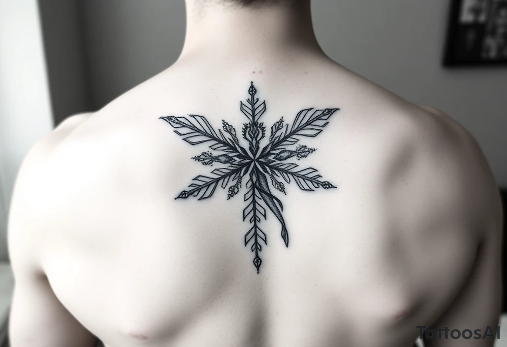Snowflake fairy tattoo idea