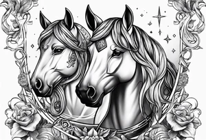 Leo and Sagittarius together tattoo idea
