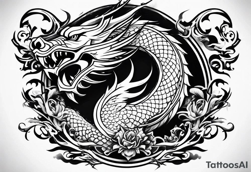 Dragão oriental tattoo idea