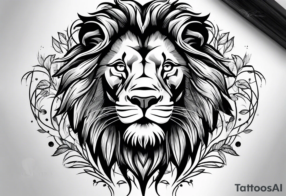 lion,realistic, god tattoo idea