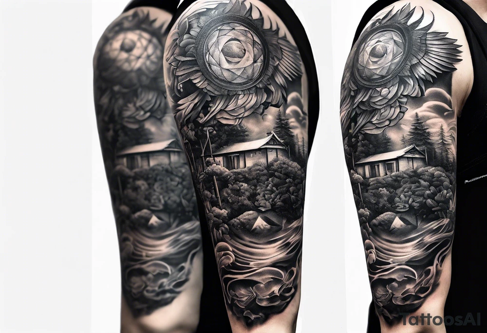 Cool sleeve tattoo idea