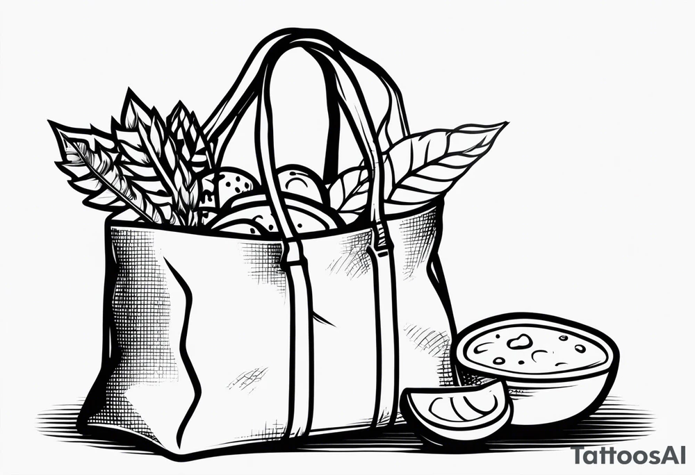 grocery sack plastic sack tattoo idea