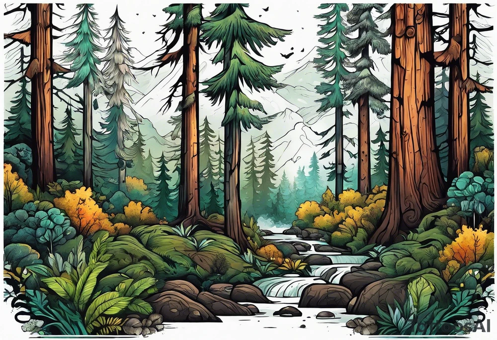 Forest tattoo idea