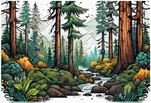 Forest tattoo idea
