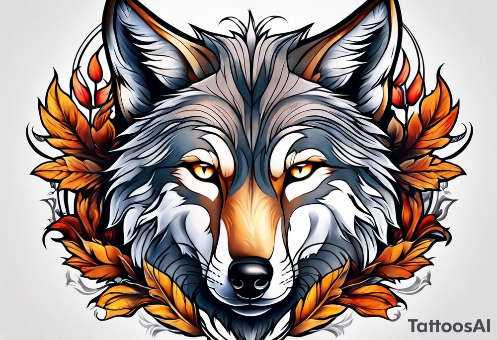 Hybrid between wolf and fox tattoo idea