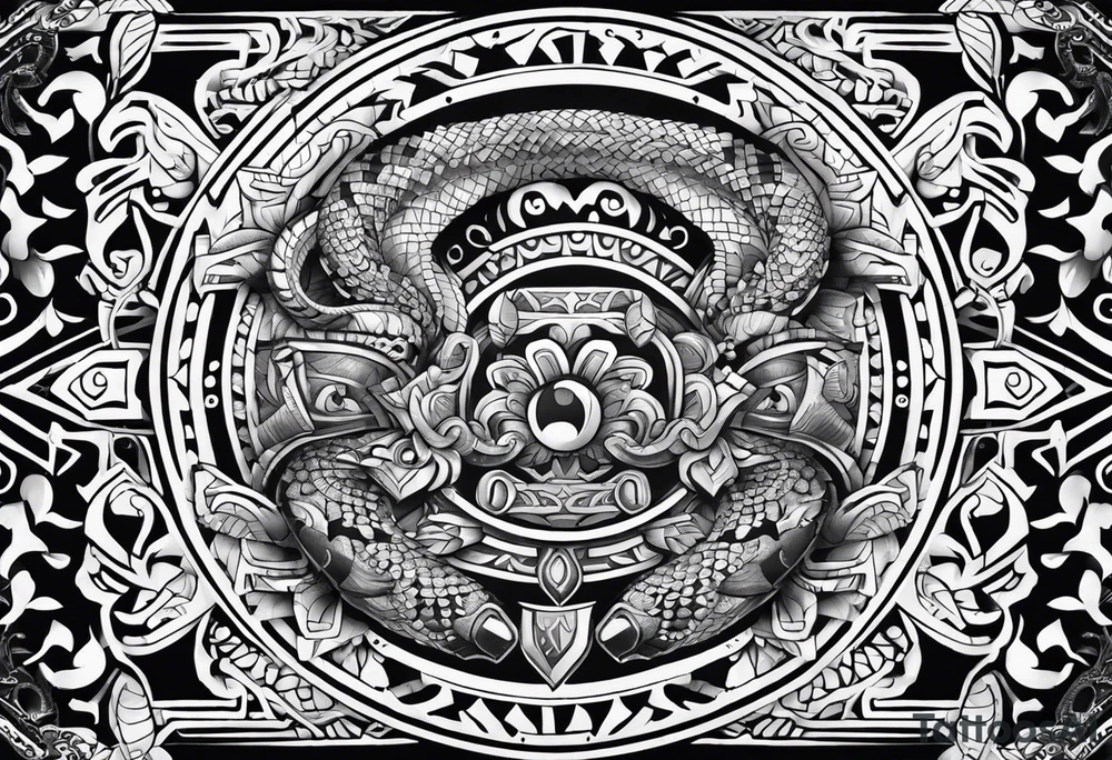 Aztec snake tattoo idea
