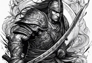 Warrior
Fighting
Bloody tattoo idea