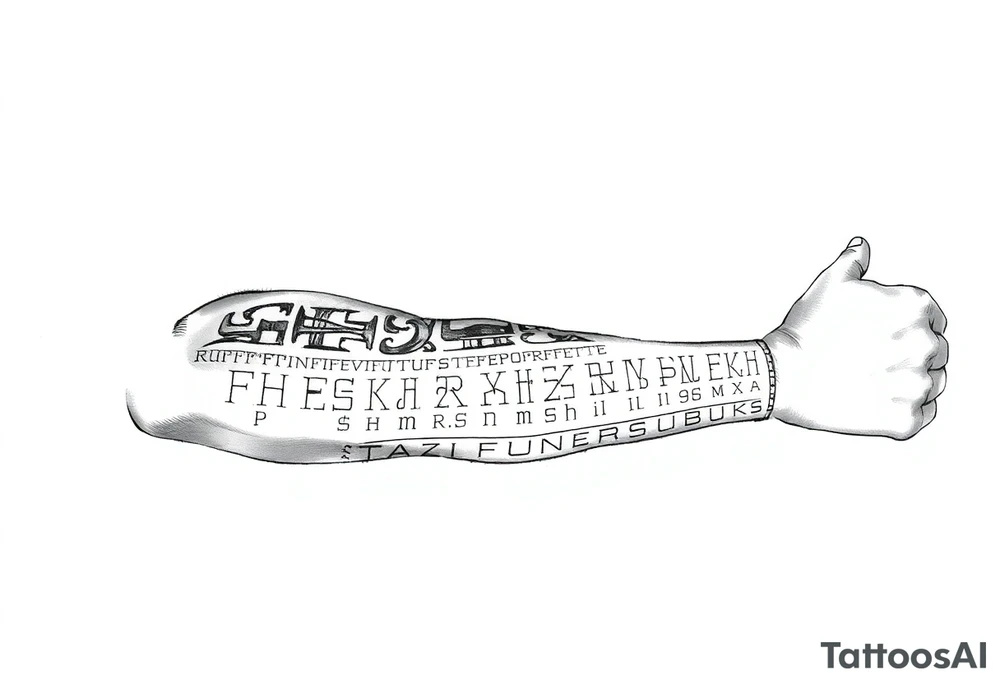 Nordic runes tattoo idea