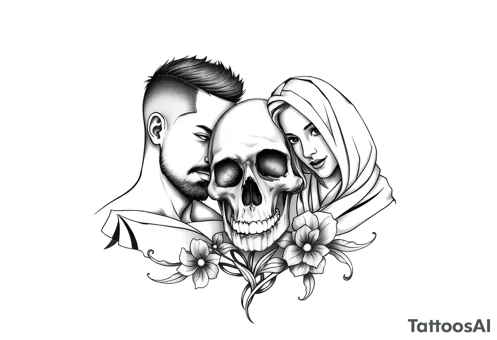 Family, brothers, skull, mom tattoo idea