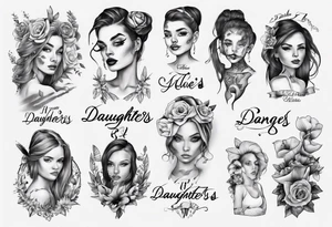 Daughters name tattoo idea