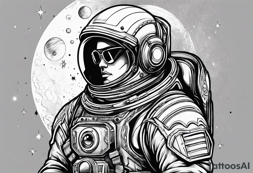 Universum space man tattoo idea