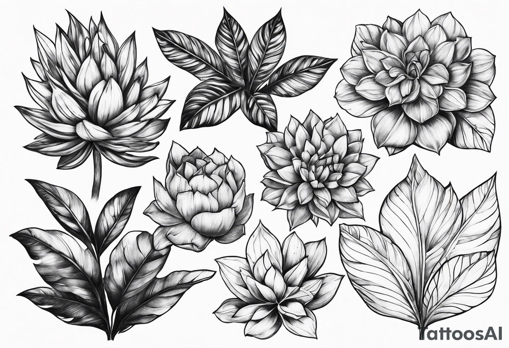 Plants tattoo idea