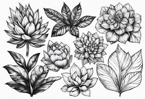 Plants tattoo idea