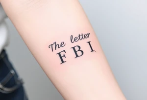 The letter F I B I tattoo idea