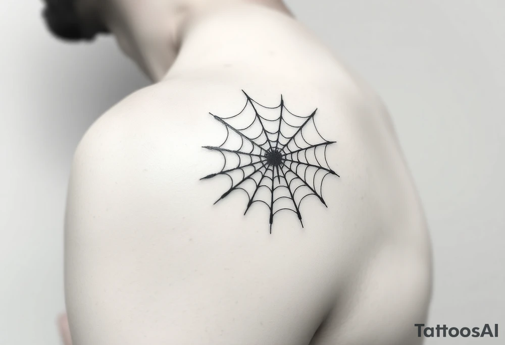 Spider web tattoo idea