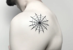 Spider web tattoo idea