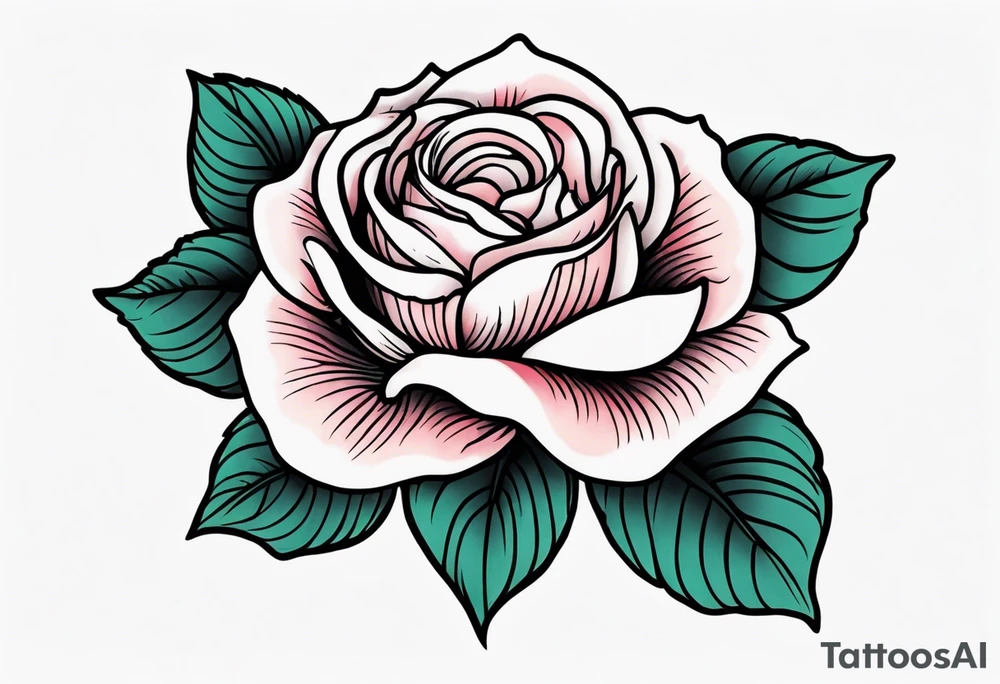 traditional rose tattoo idea