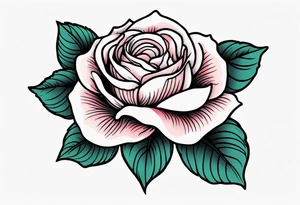 traditional rose tattoo idea