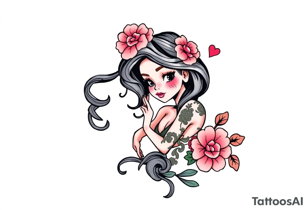 Bondage girl tattoo idea