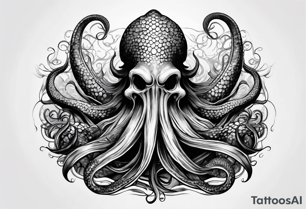kraken with tentacles tattoo idea