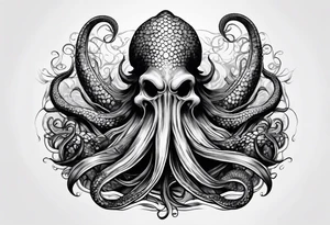 kraken with tentacles tattoo idea