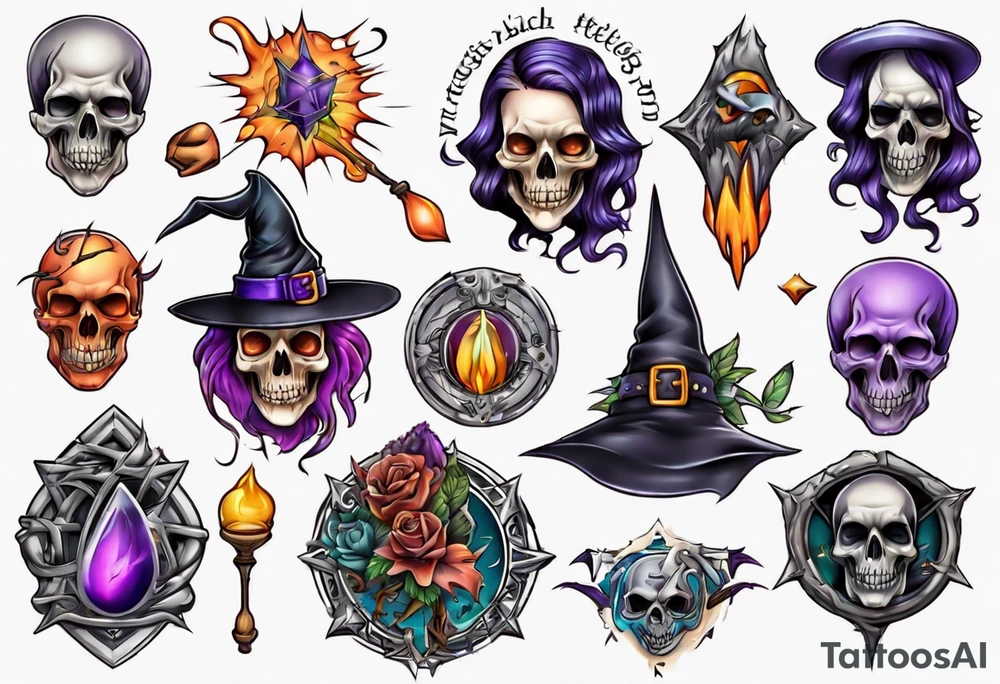 witch craft tattoo idea