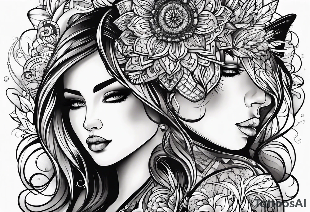 Matching couple tattoo idea