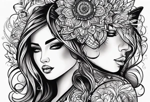 Matching couple tattoo idea