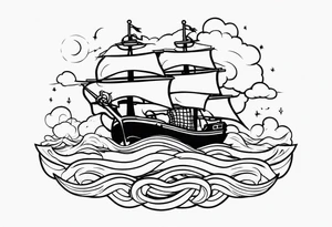 old school pirate tattoo tattoo idea