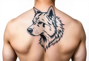 dog Japanese style tattoo idea