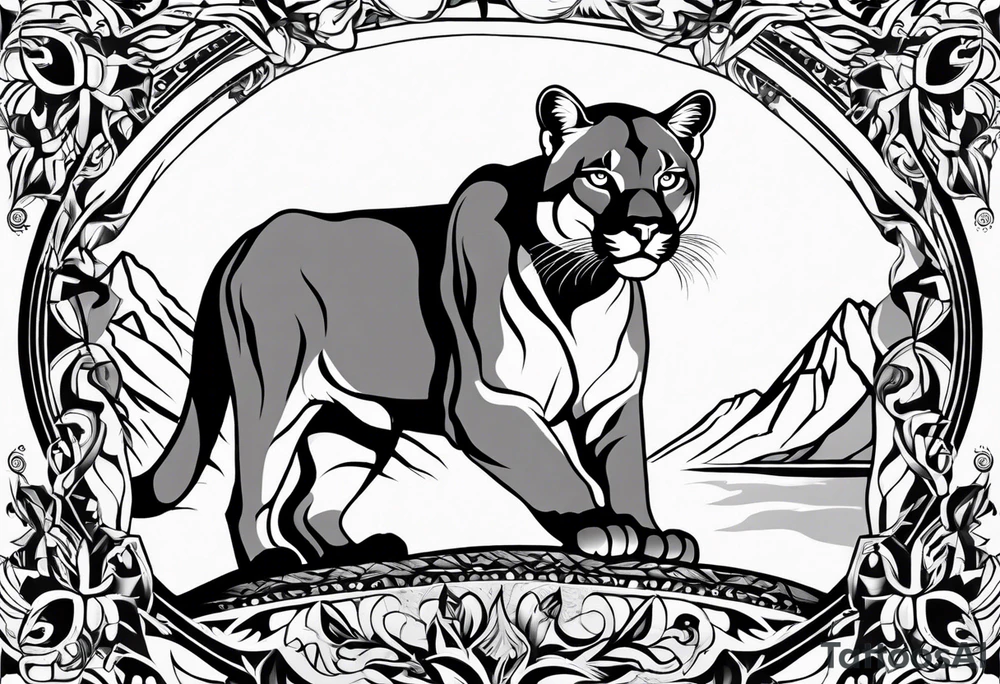 Mountain lion tattoo idea