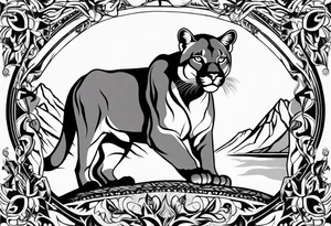 Mountain lion tattoo idea