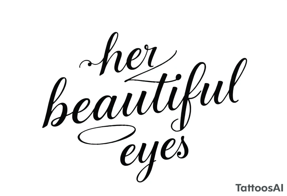 her beautiful eyes tattoo idea