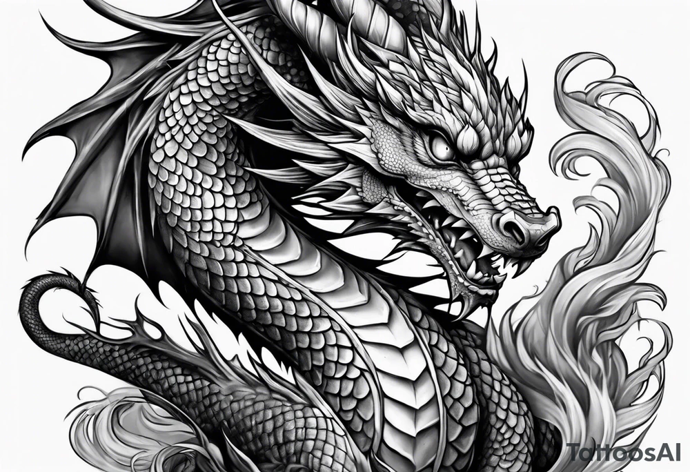 Dragon full body tattoo idea