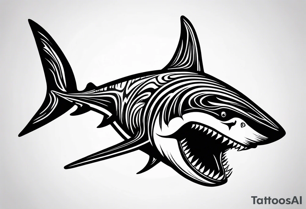 Forearm shark teeth tattoo idea