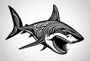 Forearm shark teeth tattoo idea