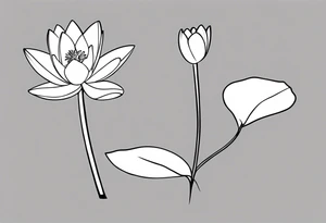 a single simple
 water lily. small tattoo idea