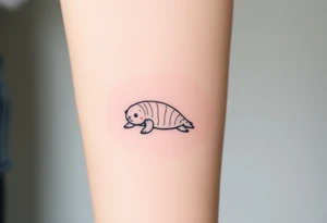 tardigrade, water bear, cute, baby, endurance, resilience, simple tattoo idea