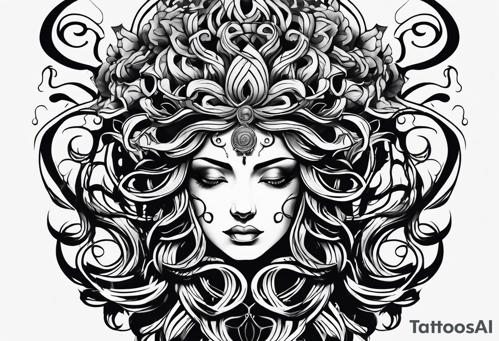 Medusa tattoo with a modern twist on arm for mens something small enough for forearm tattoo idea