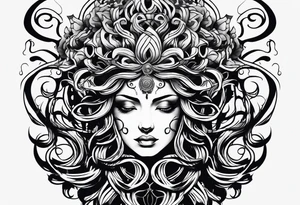 Medusa tattoo with a modern twist on arm for mens something small enough for forearm tattoo idea