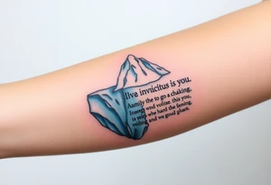 Iceberg, invictus poem, family tattoo idea