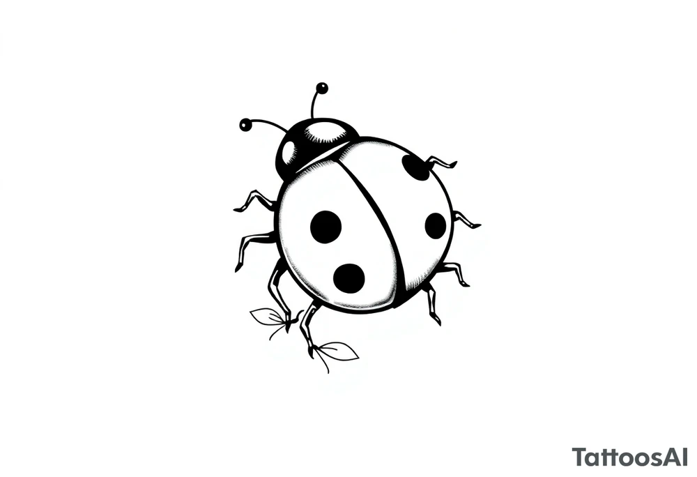 Cute ladybug tattoo idea