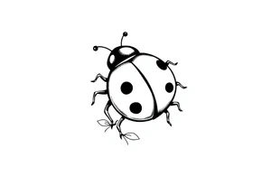 Cute ladybug tattoo idea