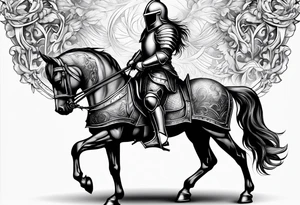 knight with heavy armor tattoo idea