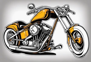 Chopper skull tattoo idea